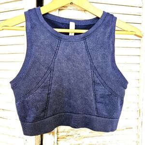 Aerie Offline Denim Blue Seamless Sports Bra M